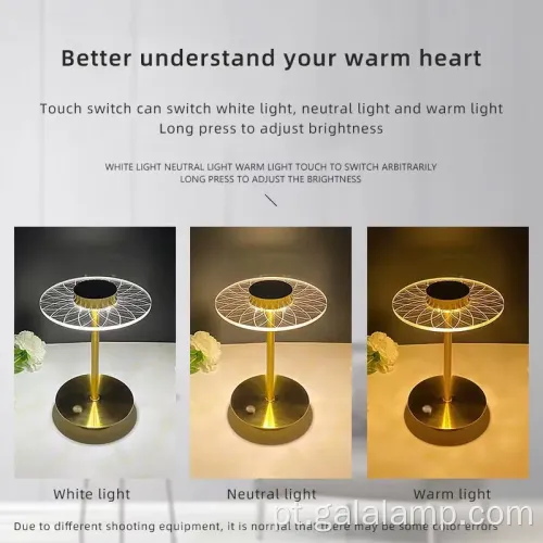 Luminária de mesa de cristal diminuída com design nórdico moderno